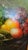 This classic oil painting by J. Collins features a lush still life of fruit, including ripe peaches, grapes, and citrus,...
