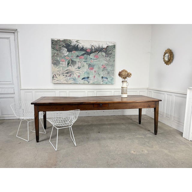 Tan Farmhouse Table in Oak, 19th Century For Sale - Image 8 of 9