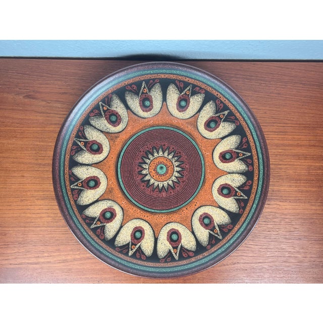 Vintage German Large Ceramic Wall Plate from KMK Keramik Manufaktur Kupfermühle, 1970s For Sale - Image 15 of 15