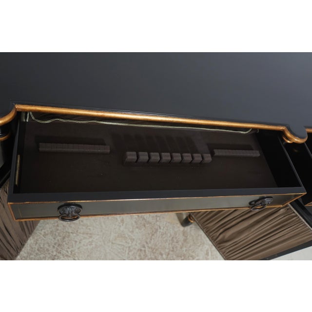 1990s 1990s Hickory White Co Regency Style Black & Gold Sideboard For Sale - Image 5 of 18