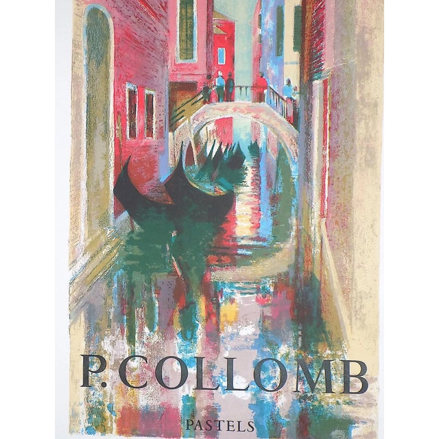 This full size vintage poster by the French Impressionist Paul Collomb (France 1921 - 2010) advertises a showing at...