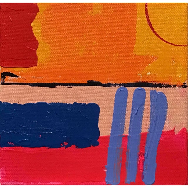 “Coastal View” Contemporary Abstract Painting on Stretched Canvas For Sale