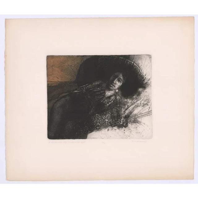 Bruce Muirhead (American, 20th century) "A Curvaceous Lady Called Little Egypt" color etching and aquatint. Pencil,...