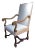French Painted Finish Throne Chair For Sale