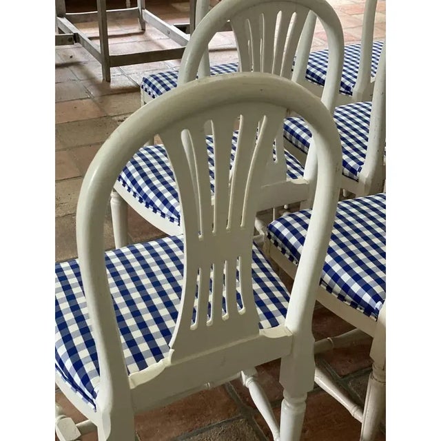 Set of 12 Gustavian Chairs, 1890's. For Sale - Image 4 of 4