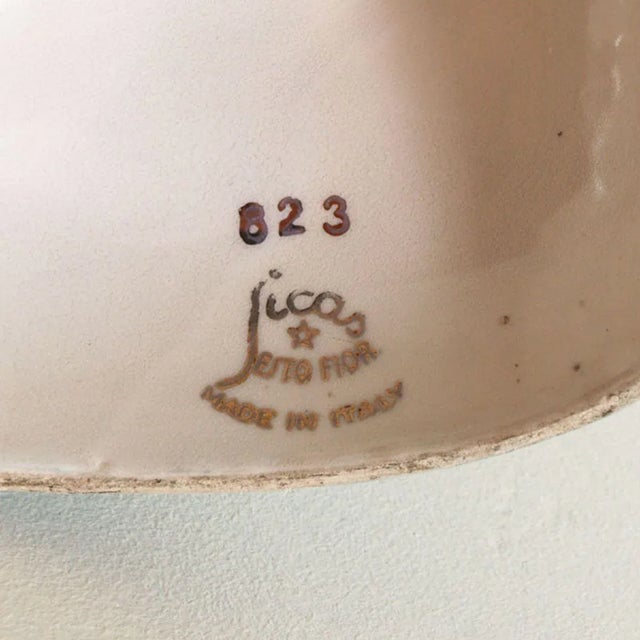 Art Deco Porcelain Centerpiece Vase from SICAS Sesto Fiorentino, 1950s For Sale - Image 3 of 4