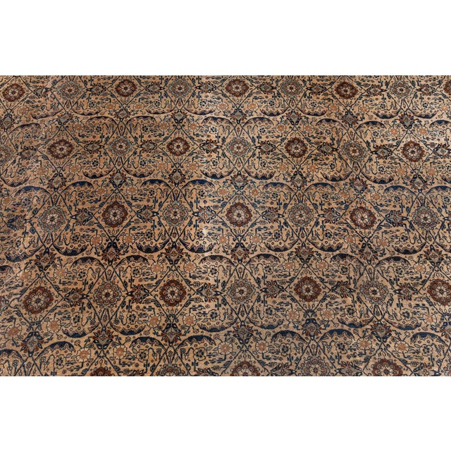 Authentic 19th Century Persian Tabriz Handmade Wool Carpet For Sale In New York - Image 6 of 9