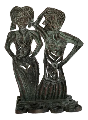 Brutalist Bronze Figurative Large Sculpture by Davis David, 1993