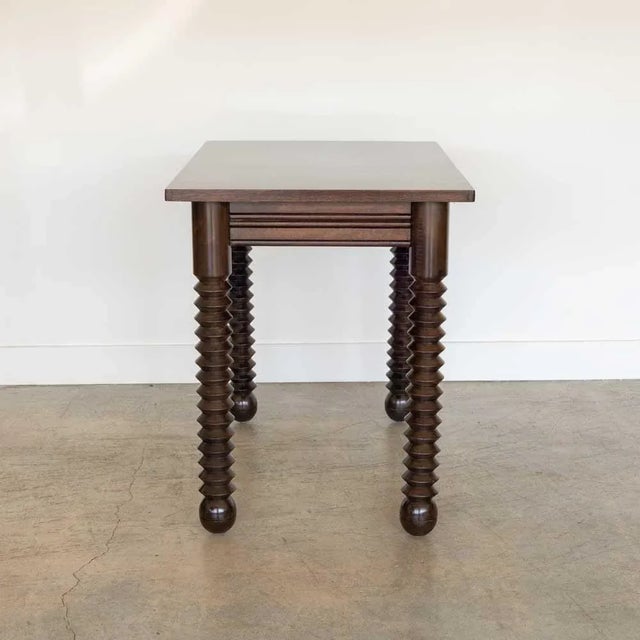 1940s 1940s French Wood Table Attributed Charles Dudouyt For Sale - Image 5 of 12