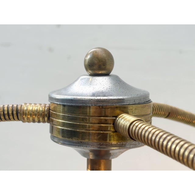 Vintage Three-Light Brass Floor Lamp, 1950s For Sale - Image 4 of 18