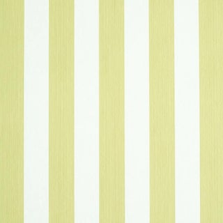 Sample - Schumacher Edwin Stripe Medium Wallpaper in Citron For Sale