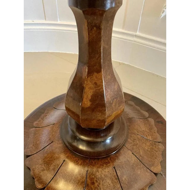 Antique Victorian Burr Walnut Freestanding Sewing Table For Sale - Image 16 of 18