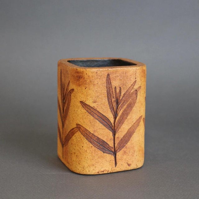 1960s Vintage Stoneware Receptacle by Raymonde Leduc, 1960s For Sale - Image 5 of 8