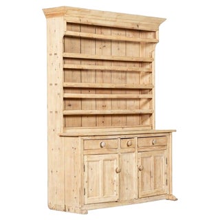 19th Century Irish Pine Sled Foot Cupboard For Sale