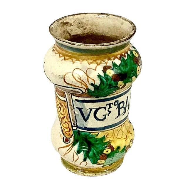 Italian 17th Century Italian Faience Apothecary Jar For Sale - Image 3 of 10