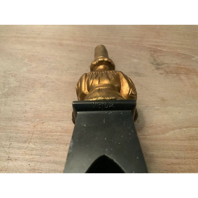 Gold Antique Miniature Sculpture Figurine, Circa 1900 Signed Victor For Sale - Image 8 of 12