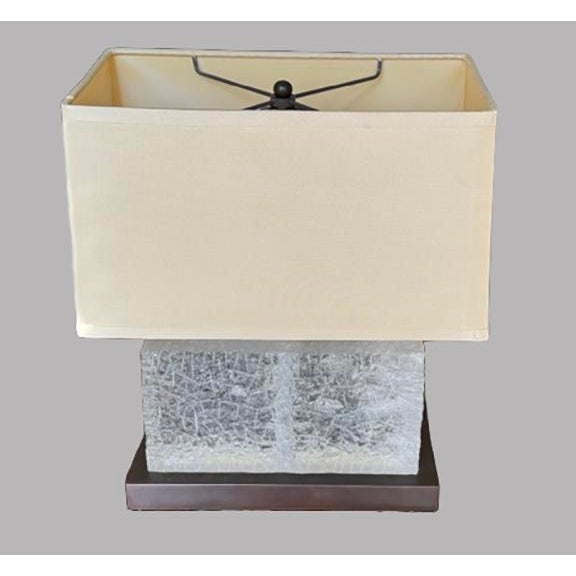 Hand Carved Rock Crystal Table Lamp For Sale In Dallas - Image 6 of 8