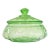 Cameo Green Depression Uranium Glass Candy Jar For Sale