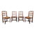 1940s French Carved Wood and Woven Chairs, Set of 4 For Sale