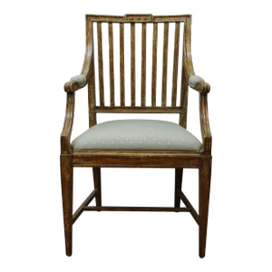 French Style Directoire Hand Painted Arm Chair