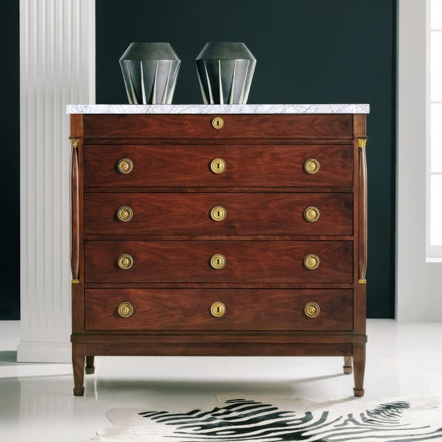 American Tall Empire Chest of Drawers For Sale - Image 3 of 4