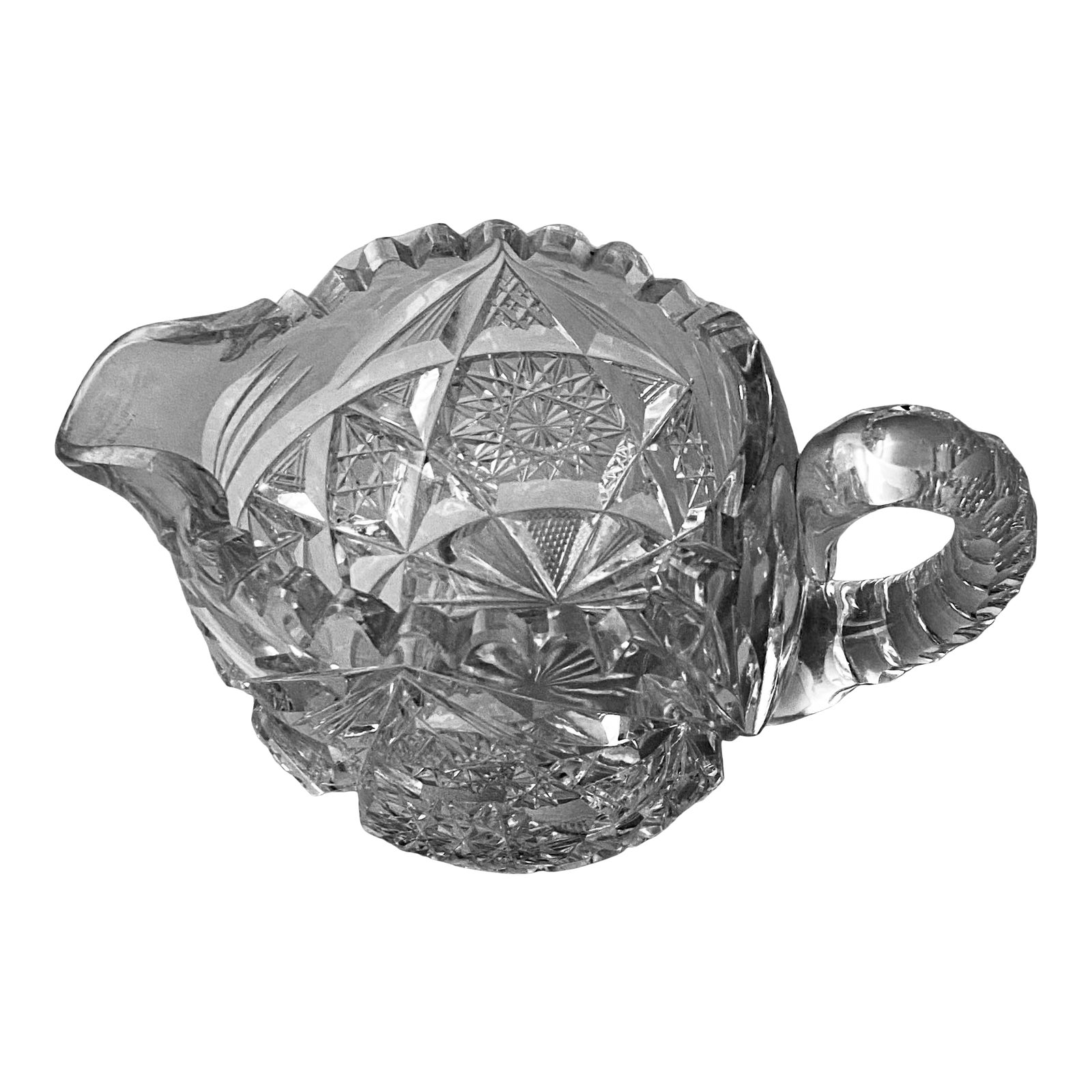 Antique Libbey Glass Co. American Brilliant Cut Glass Creamer Cream