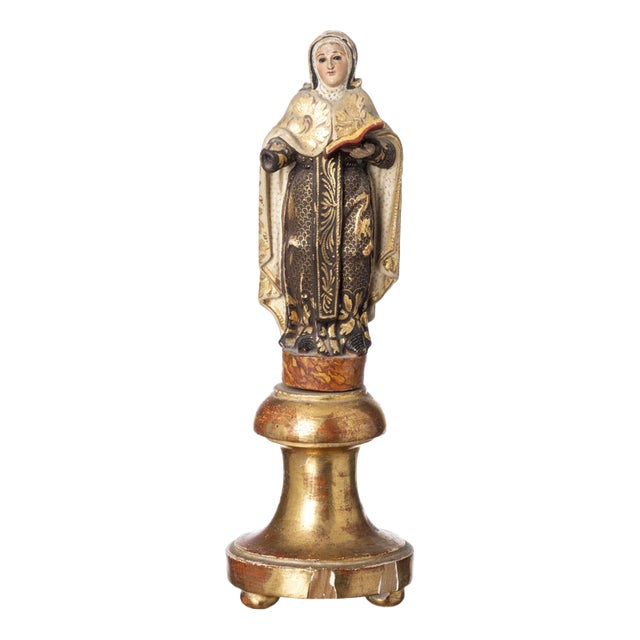 Religious Artist, Saint Teresa of Avila, 19th Century, Wood Sculpture For Sale