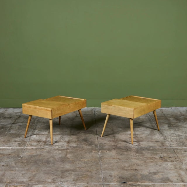 Pair of John Keal Side Tables for Brown Saltman For Sale - Image 9 of 18