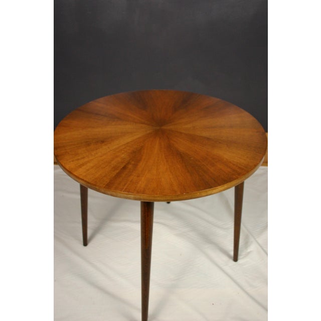 Vintage Danish Sunburst Table in Walnut, 1960s For Sale - Image 13 of 13