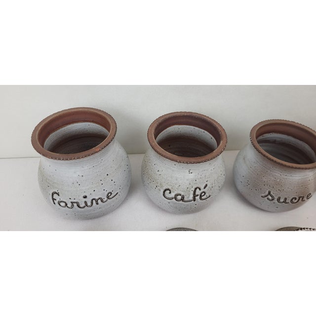 1970s Ratilly Stoneware Spice Jars by J&N Pierlot, 1970s, Set of 4 For Sale - Image 5 of 11