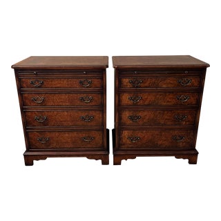 1970s Pair of Vintage Solid Hardwood Nightstands For Sale