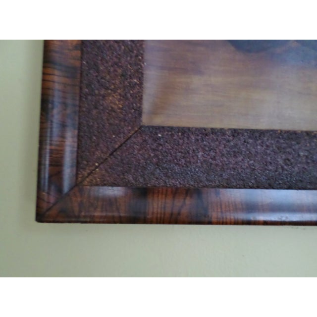 Mid 19th Century Antique Folk Art Painting on Canvas of Fruit in Early Deceptive Painted Frame For Sale - Image 5 of 8