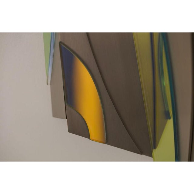 Geometric Cross Bitume Wall Lamp by Jennifer Midoz For Sale - Image 6 of 11