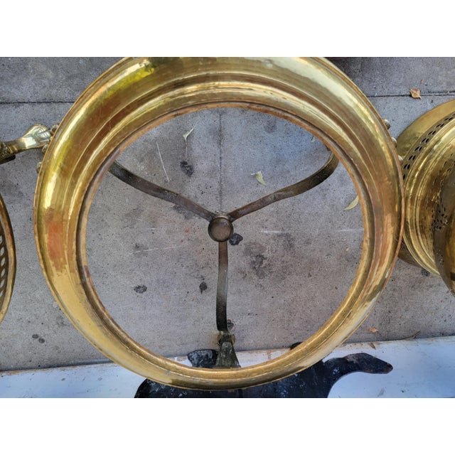 1960s Two French Style Brass & Copper Bell Brazier Heater For Sale - Image 13 of 18