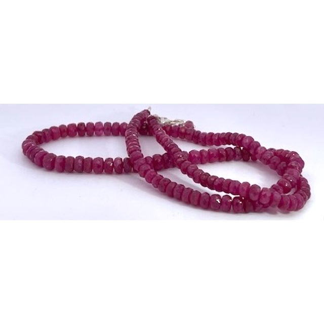 2000 - 2009 Ruby Beads on Silver For Sale - Image 5 of 9