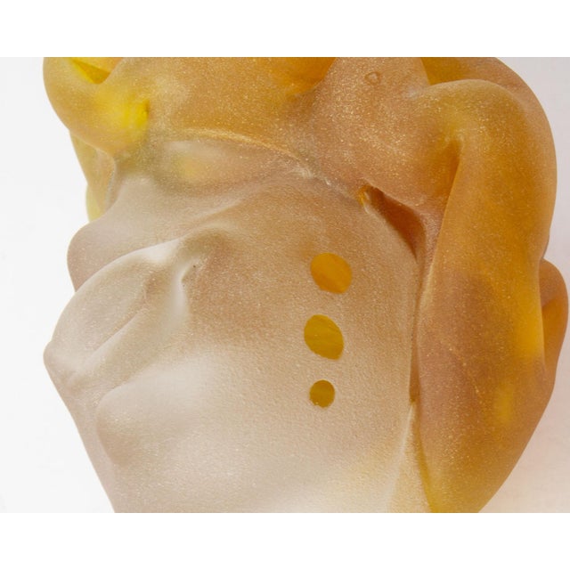 Late 20th Century Art Glass Head Scepter Sculpture by Stephen Fellerman For Sale - Image 5 of 6