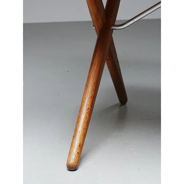 Model 303 Dining Table in Oak and Metal by Hans J. Wegner attributed to Andreas Tuck, Denmark, 1950s For Sale - Image 13 of 16