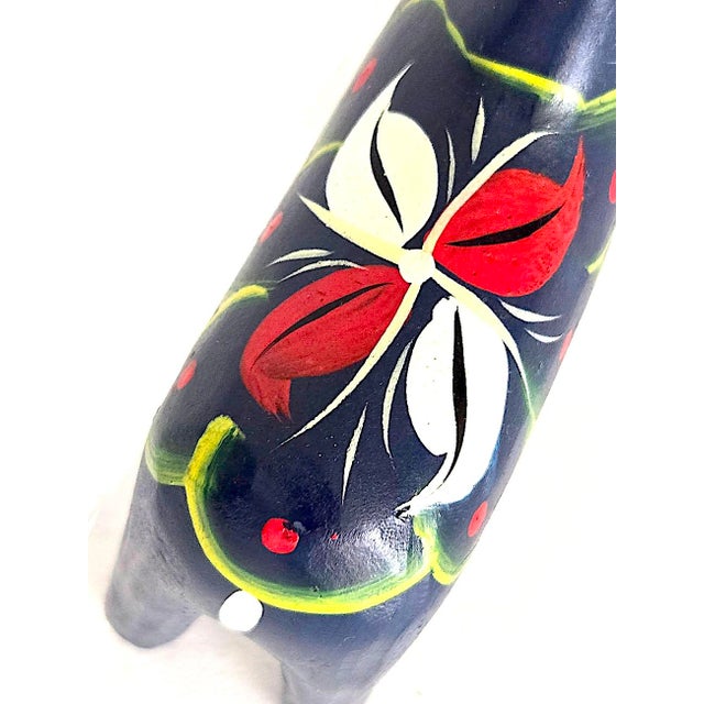 Swedish Folk Art Vintage Hand Painted Dala Horse For Sale - Image 9 of 11
