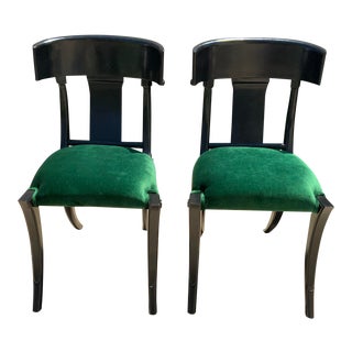 Mid Century Modern Klismos Style Chairs - a Pair For Sale