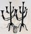1960s Pair of Vintage Spanish Brutalist Iron Candelabras 5 Candle Holder Large! MCM For Sale - Image 5 of 10