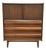 Lane Mid-Century Modern Walnut Tall Chest With Fluted Doors For Sale