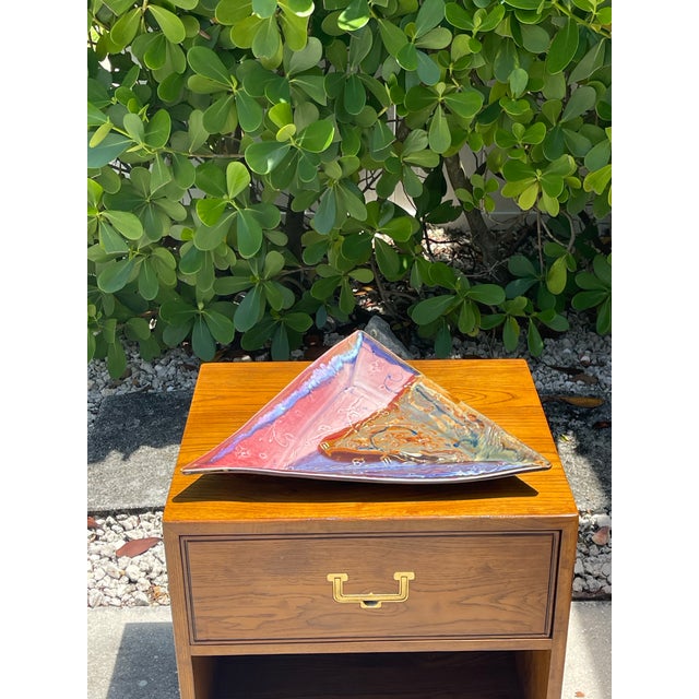 Contemporary Vintage Oversized Signed Studio Art Pottery Centerpiece For Sale - Image 3 of 10