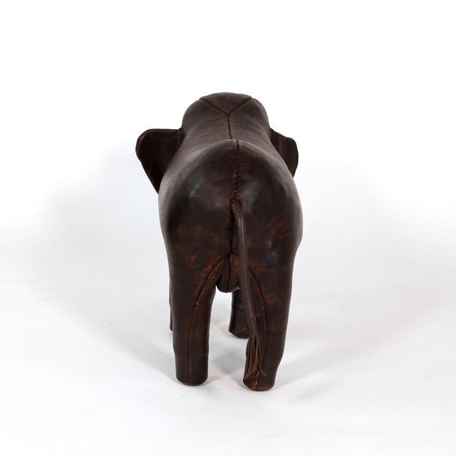 Dimitri Omersa 1960s Leather Elephant Footstool by Dimitri Omersa for Abercrombie & Fitch For Sale - Image 4 of 10