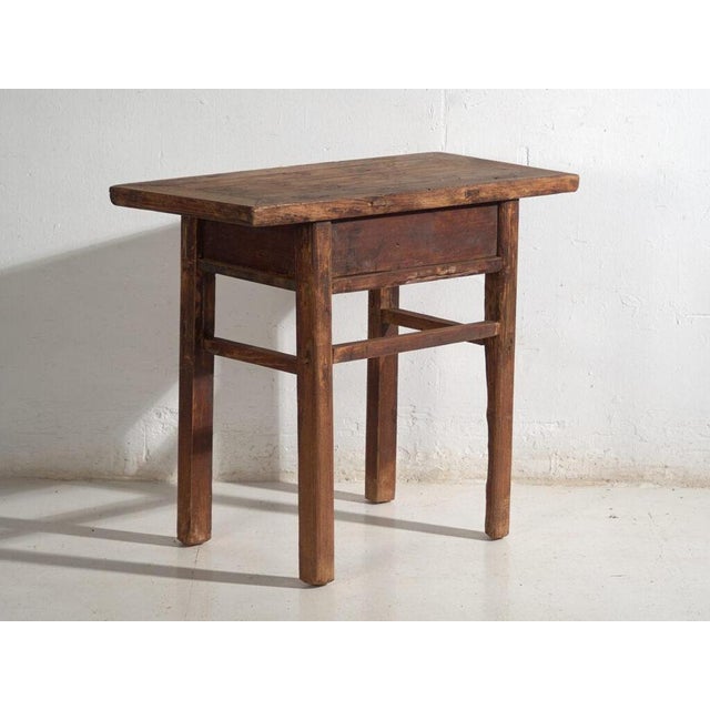 Antique Elm Console Table For Sale - Image 11 of 12