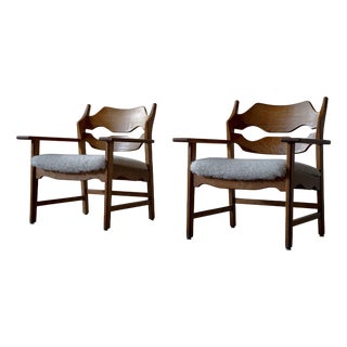 Lounge Chairs by Henning Kjearnulf, Denmark, 1960s, Set of 2 For Sale