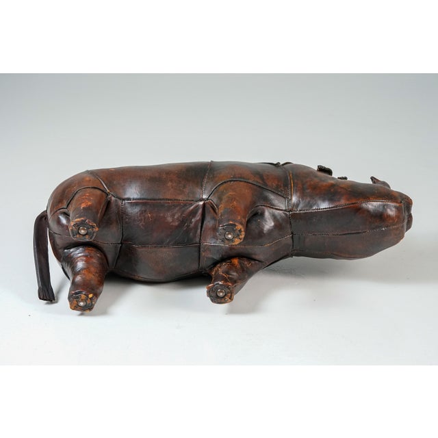 Leather Rhinoceros Ottoman by Dimitri Omersa for Omersa, United Kingdom, 1960s For Sale - Image 12 of 18