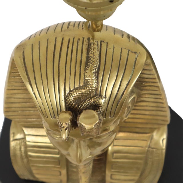 Vintage Hollywood Regency Brass Pharaoh Table Lamp, 1960s For Sale - Image 18 of 18