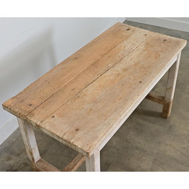 English 19th Century Limed Beech Prep Table For Sale - Image 4 of 15