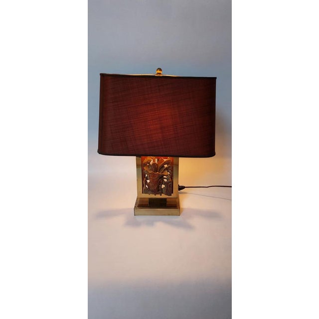 Hollywood Regency Brass Table Lamp For Sale - Image 9 of 18