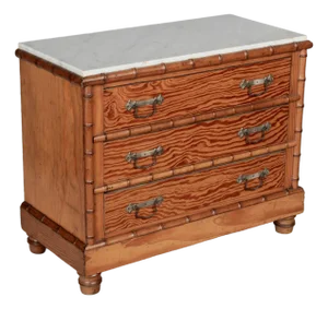 French Faux Bamboo Jewelry Chest